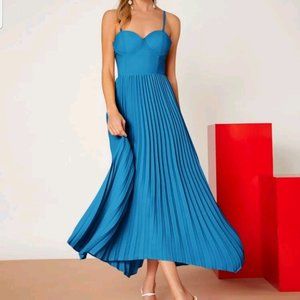 blue Pleated cami Dress